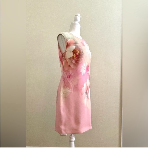 Ted Baker Damona Rose On Canvas Sleeveless Pink Floral Mini Dress - Picture 4 of 12